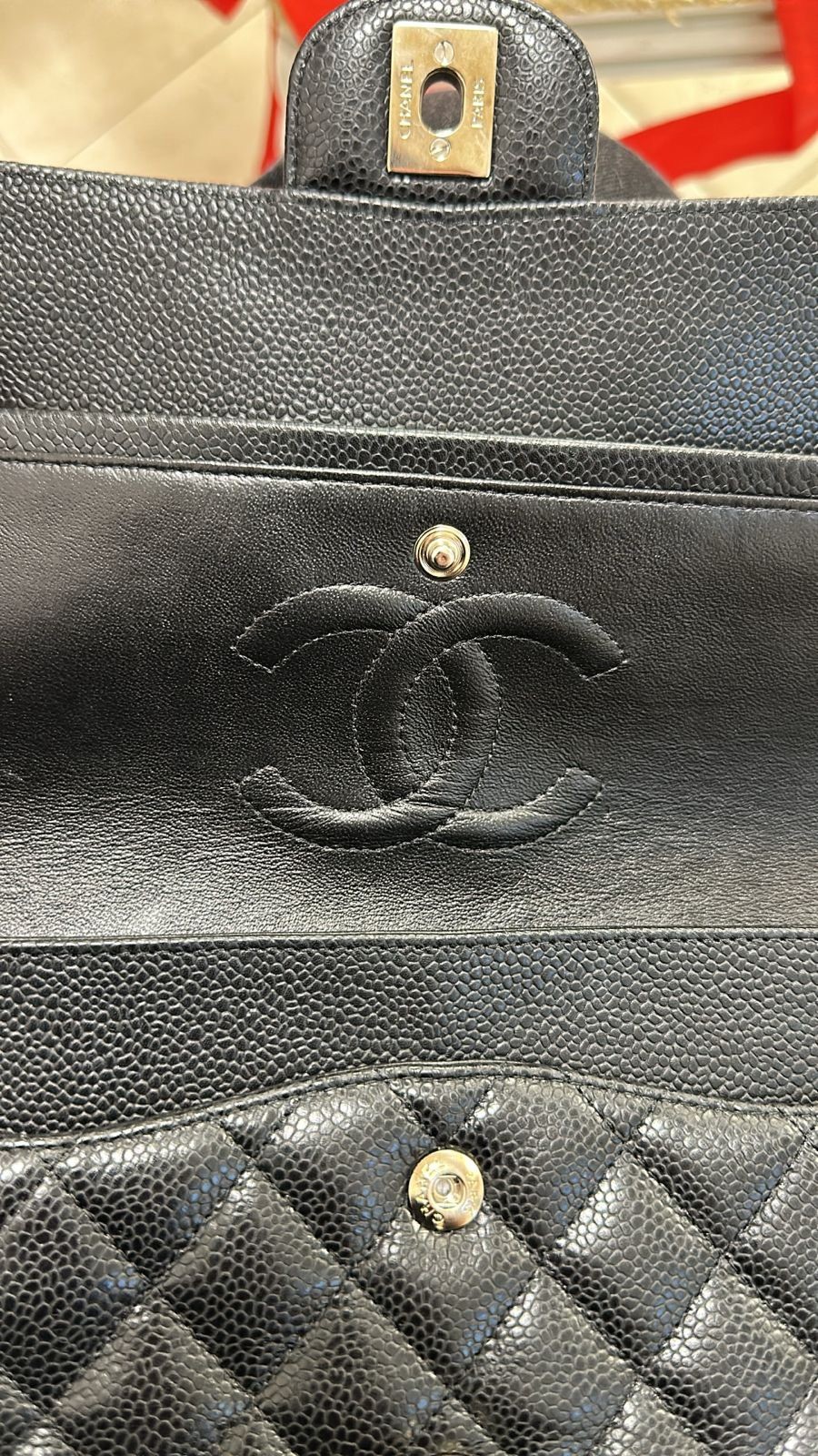 Chanel Timeless Medium Classic Caviar Double Flap | Black | Authenticated
