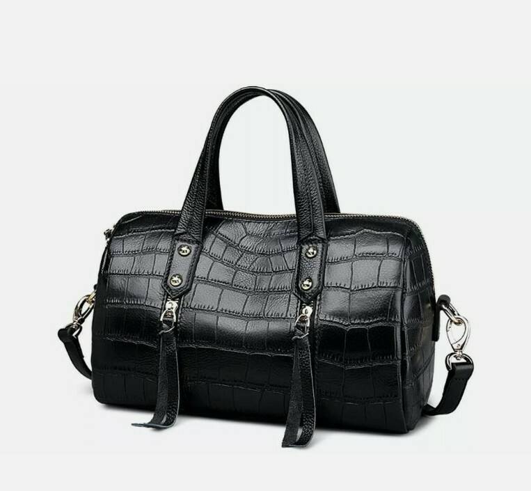 NEW Zooler Global Top Handle Bag with Tassel Flower, Black, Women’s Work Handbag