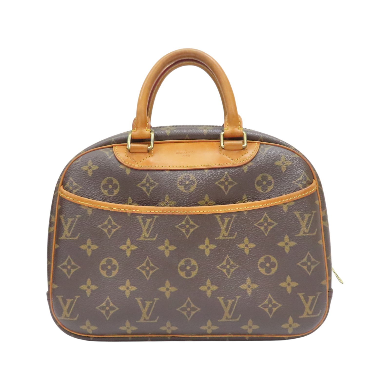 LOUIS VUITTON Trouville Hand Bag Monogram Canvas Brown M42228