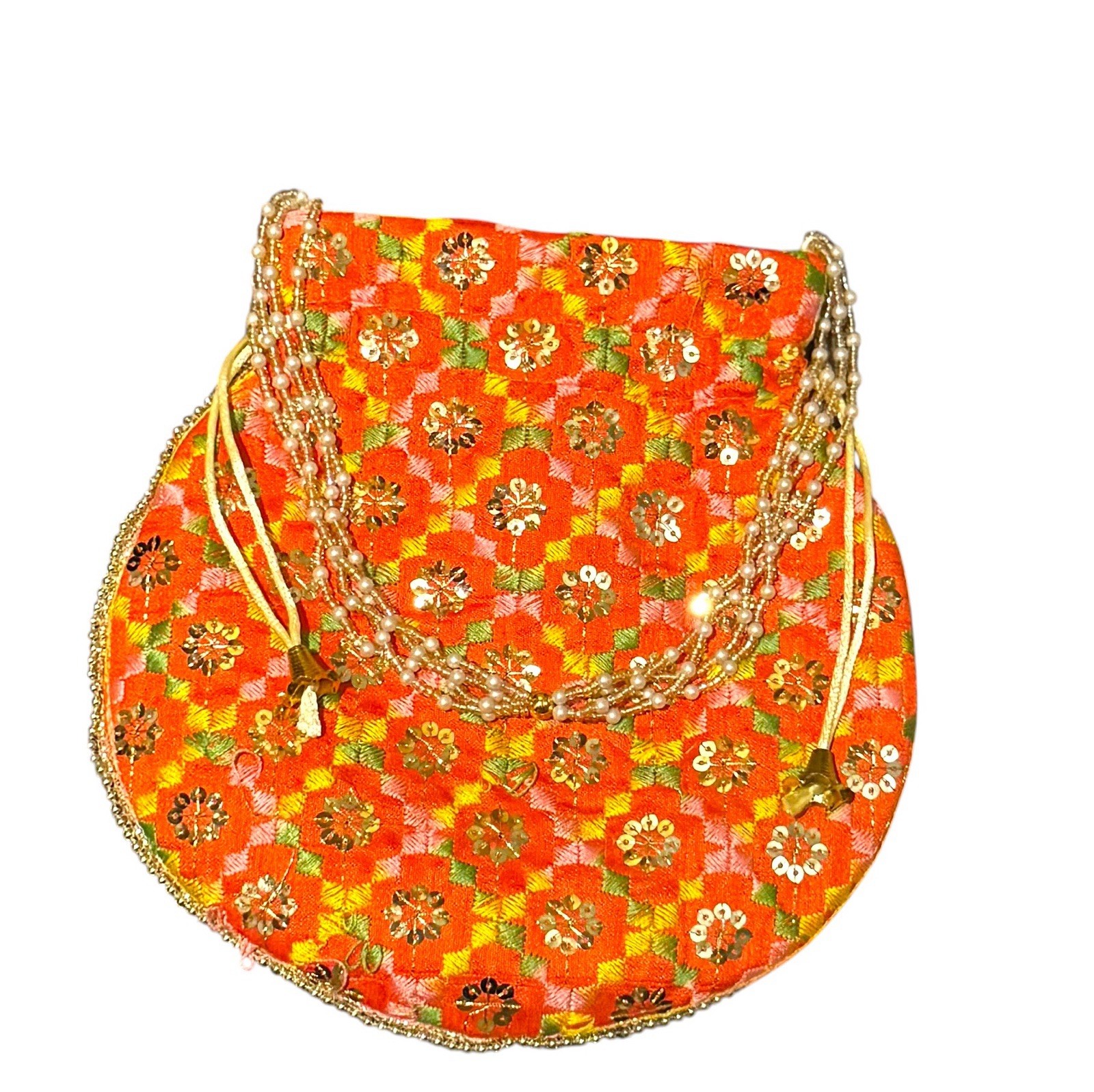 HANDMADE TRADITIONAL ETHNIC CLUTCH SILK POTLI POUCH BAG FOR WOMEN GIRLS