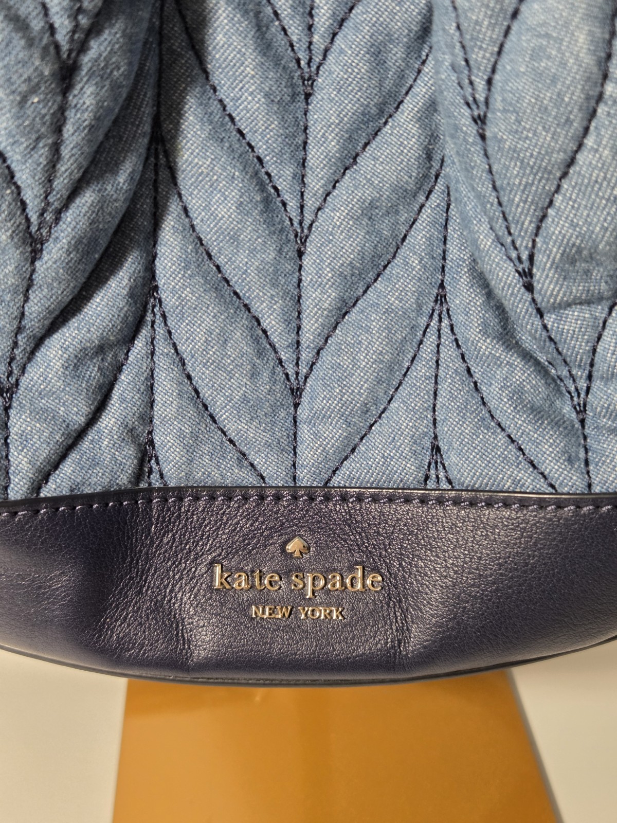 Kate Spade New York Quilted Bucket Backpack Medium Blue/Navy