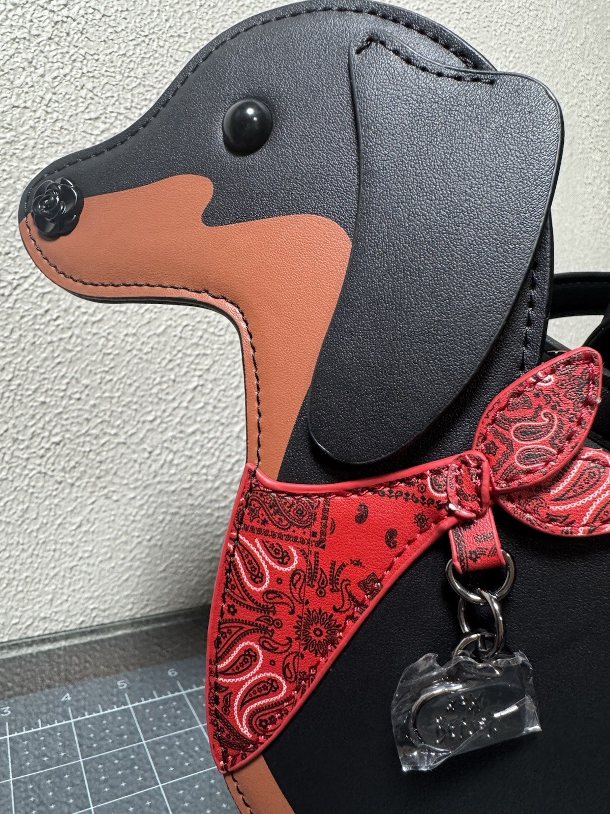 Rare Viral Betsey Johnson Dachshund Dog Crossbody Bag Handle & Adjustable Strap