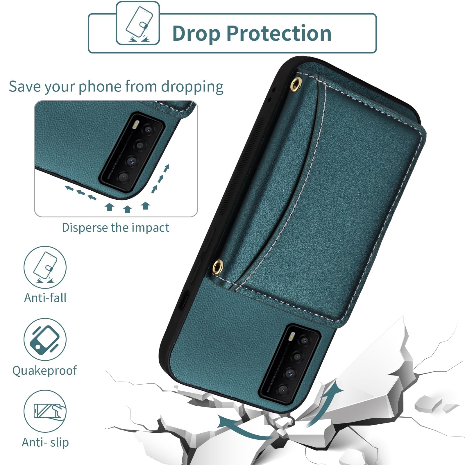 Wallet Case for TCL Stylus 5G 2022 with Crossbody Strap Premium PU Leather Ca…
