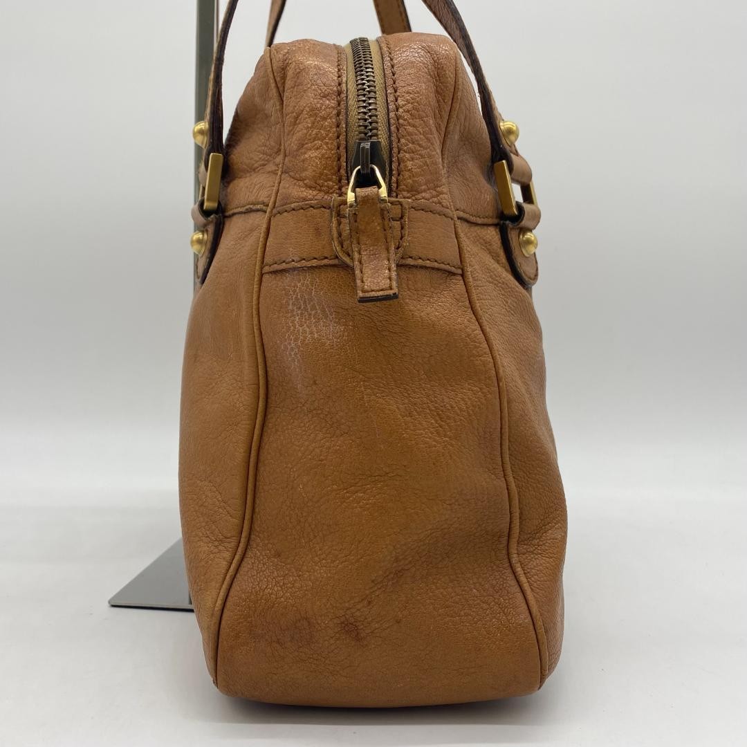 GUCCI Tote Bag with Interlocking G and Blondie in Brown Leather from Japan HJ