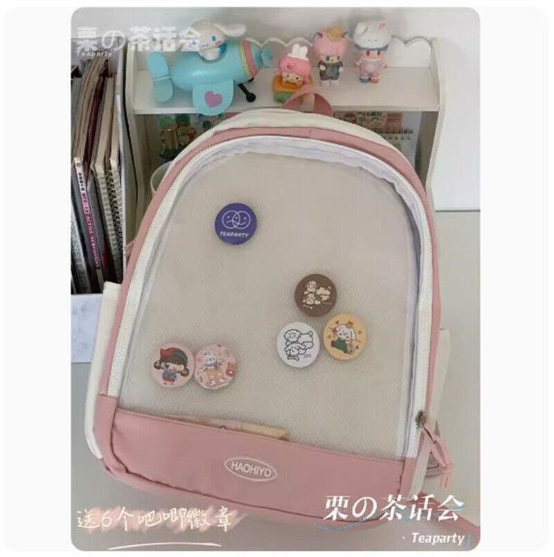 Japanese Handbag Girls Backpack Anime Ita Bag Book Bag Transparent Student Bag