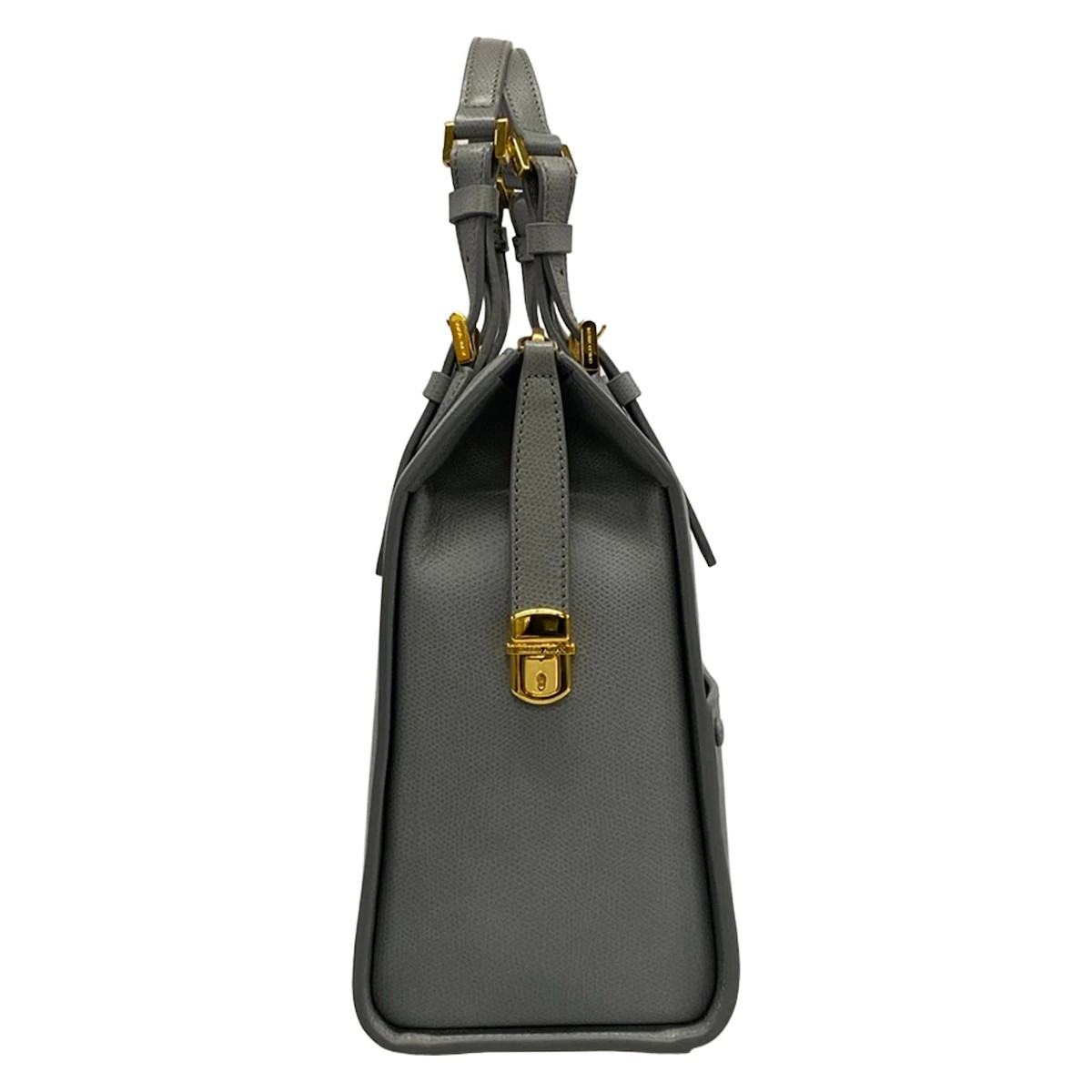 GIORGIOARMANI Gray Leather Handbag