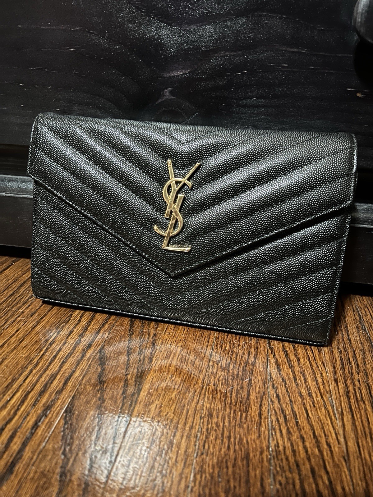 YSL Monogram Large Wallet With Black Color