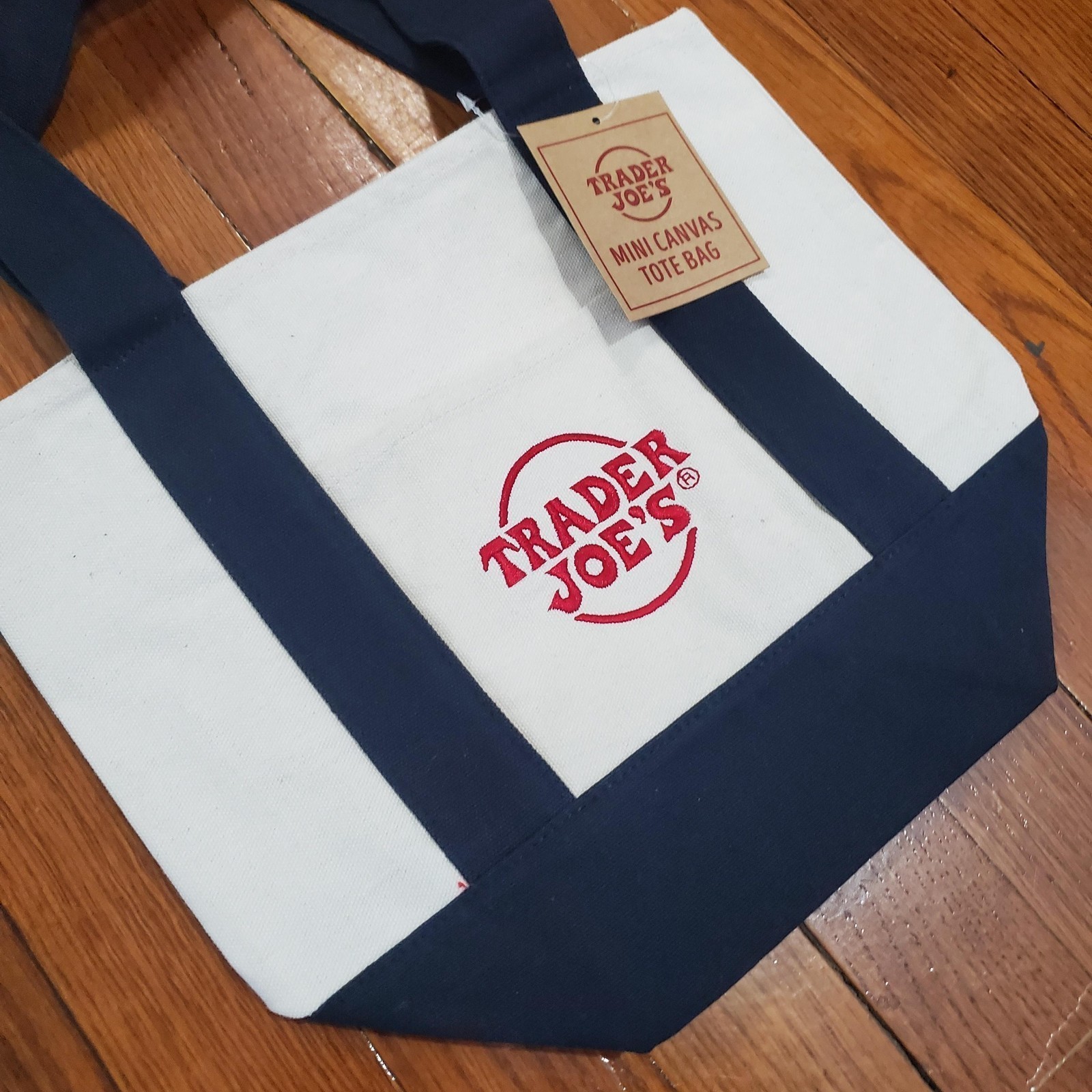 Trader Joe’s Canvas Tote Shopping Bag – MINI CLASSIC NAVY BLUE – NEW with TAGS