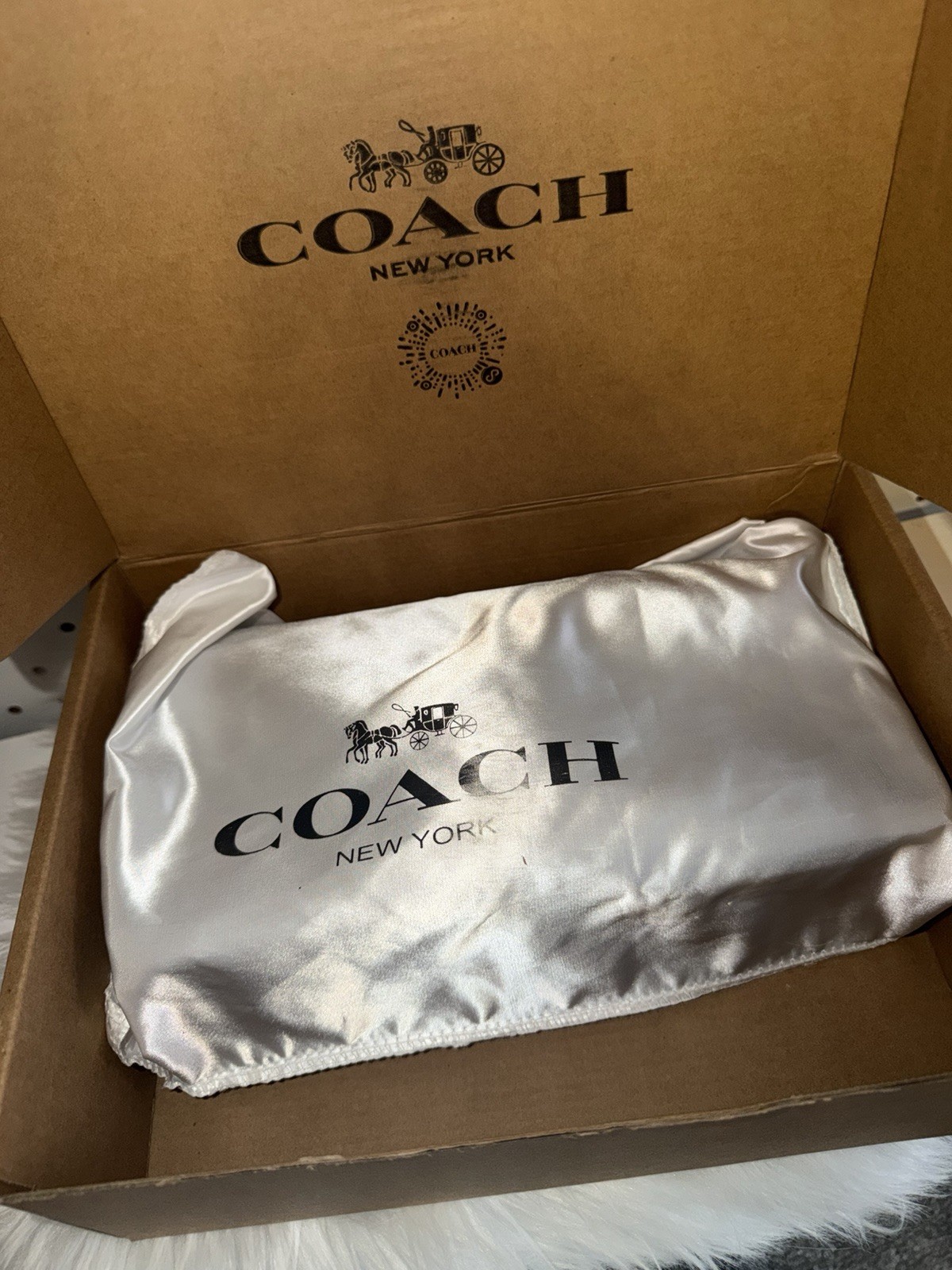 Coach Tabby Black Pebbled Turn Lock Crossbody Bag w/ Detachable Strap Dust Bag