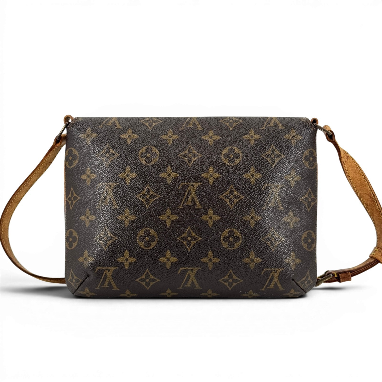LOUIS VUITTON Musette Tango Monogram Canvas Brown Flap Shoulder Bag M51388