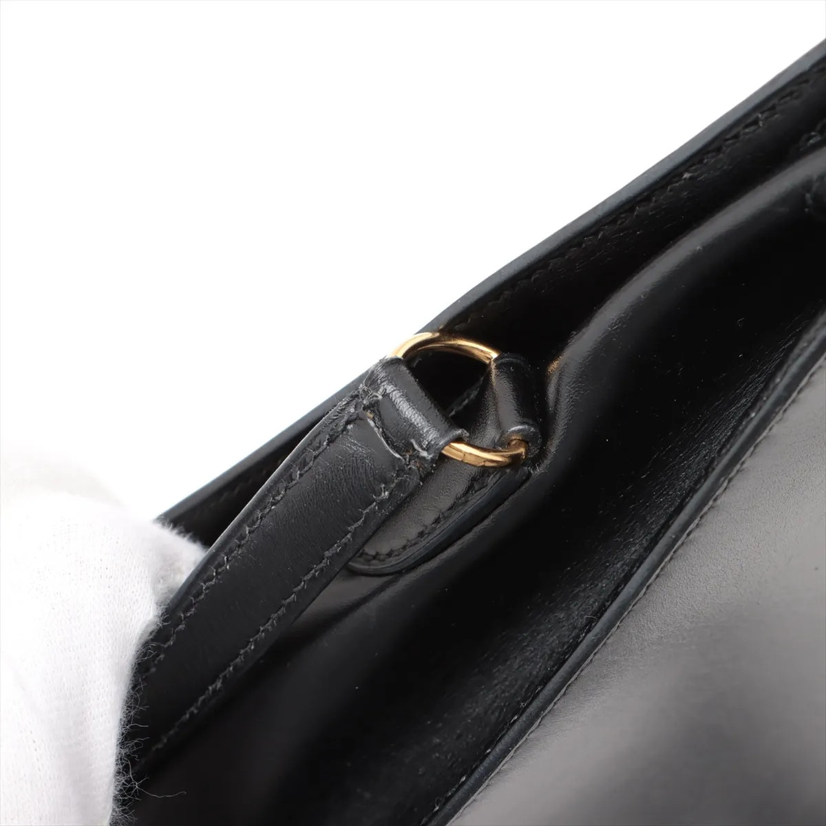 Hermès Kelly Sports PM Box calf Black Gold Metal Fittings Q:1987
