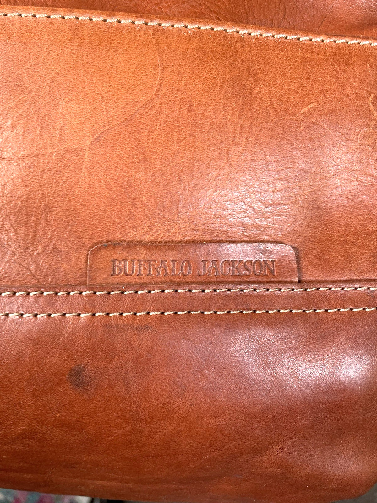 Buffalo Jackson Brown Leather Fold Over Crossbody Bag Handbag Purse Madison