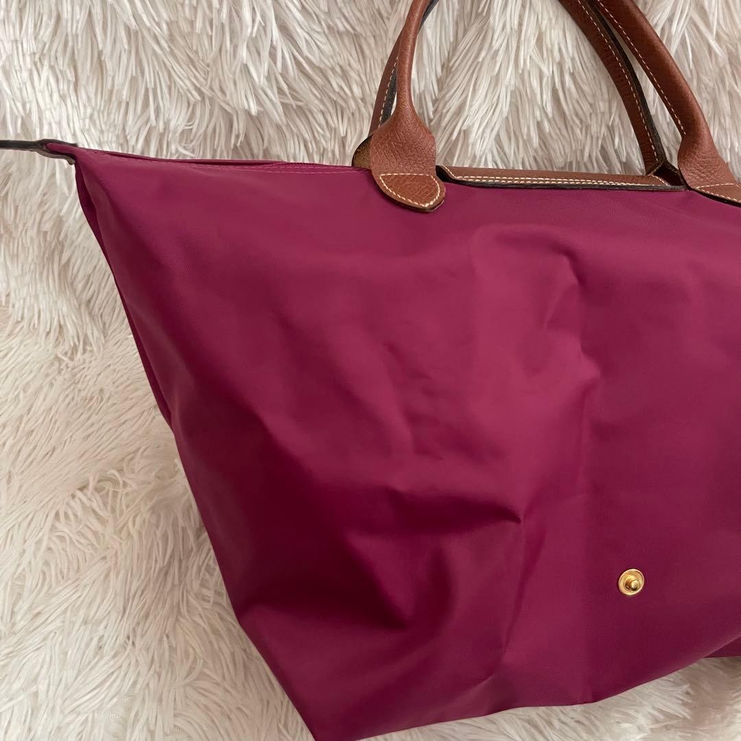 LONGCHAMP Le Pliage Tote Bag L Pink Auth Women about 10.63 x 17.72 inches