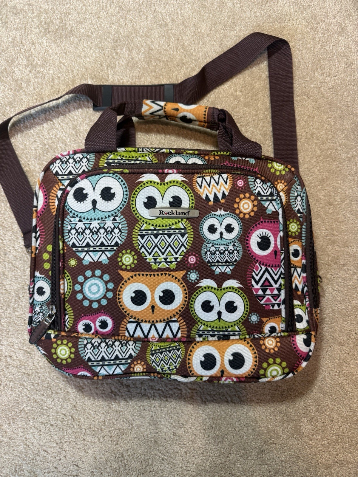 Rockland Owls Carry-On Bag – 14” wide x 5.5” deep x 11” tall Work School Travel