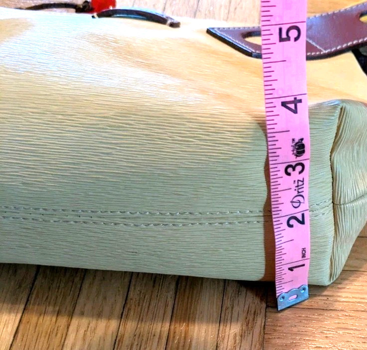 Nannini Firenze Purse Handbag Womens Yellow Artisan Wristlet Leather Handle