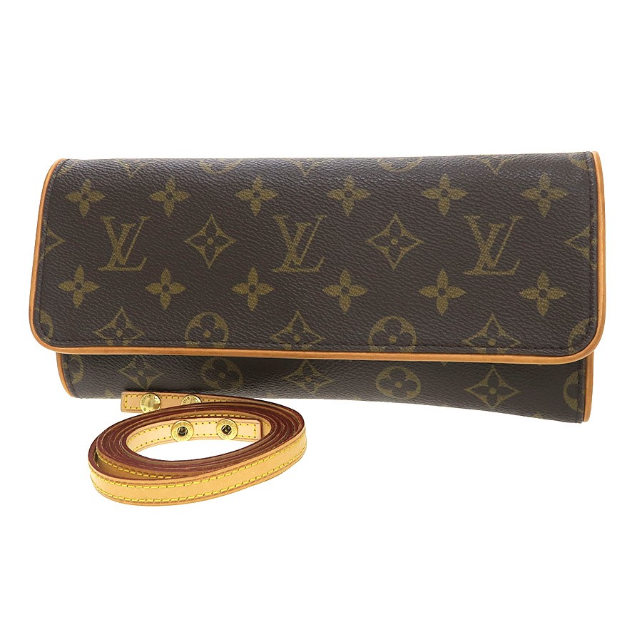 Louis Vuitton Pochette GM M51852 Monogram Canvas Brown Shoulder Bag #SAB16485