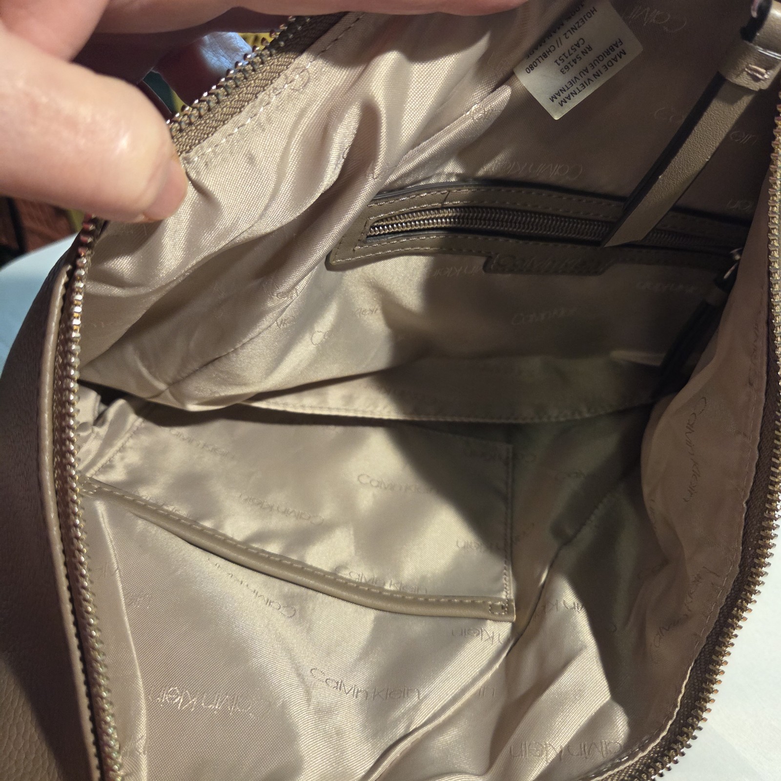 Calvin Klein Geo Rocky Road Hobo Bag, Taupe