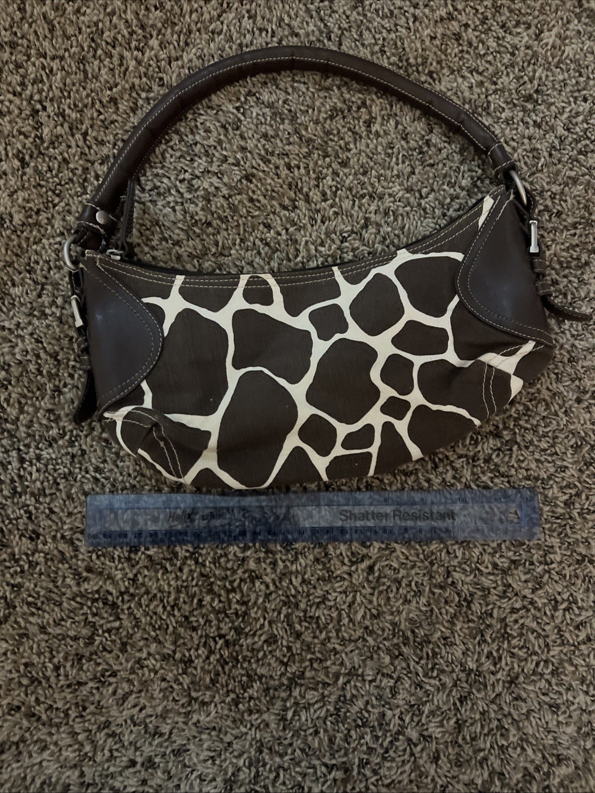Thirty One Purse Patterned Brown And Cream