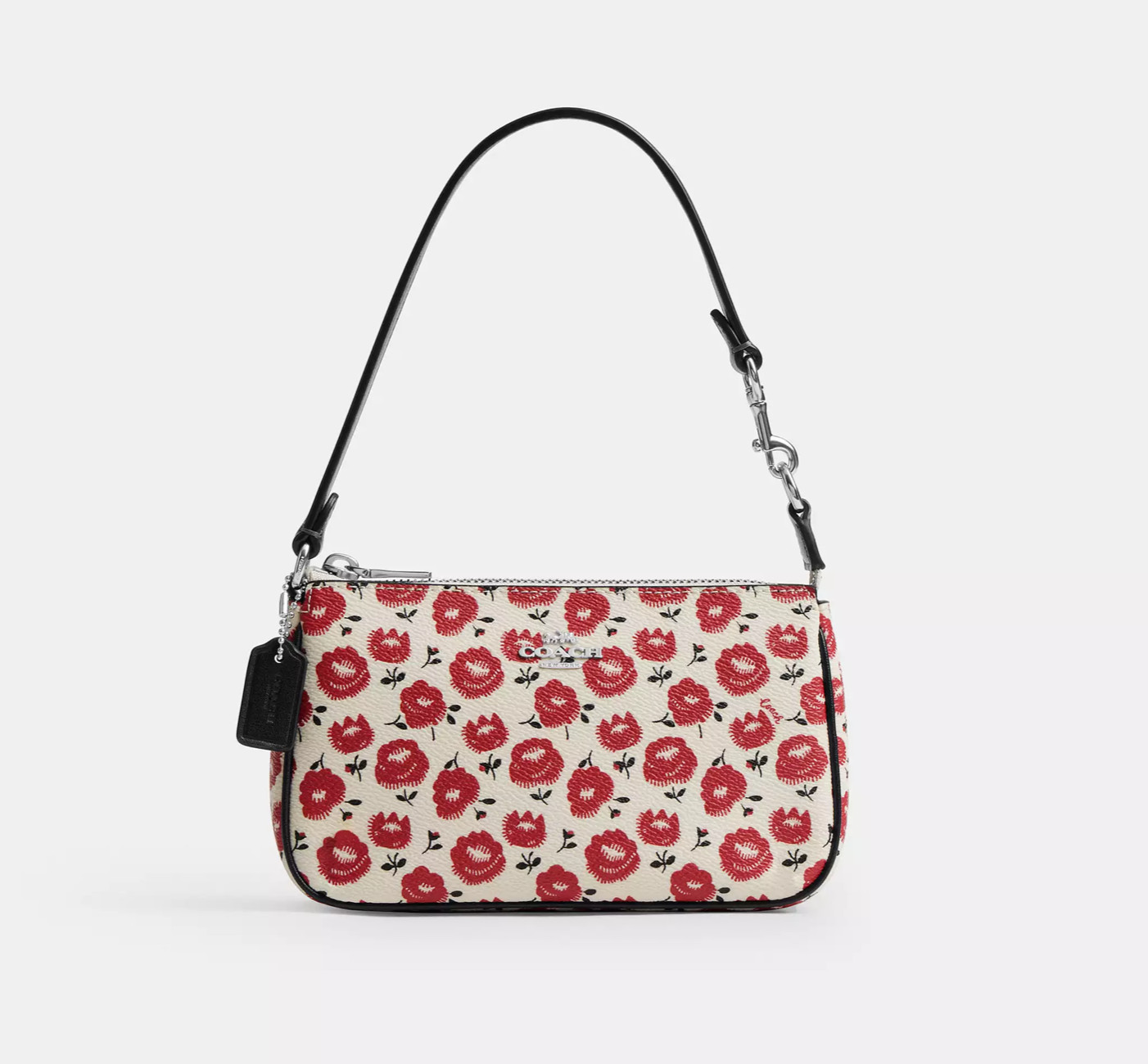NWT Coach Nolita 19 Floral Print Ivory Wristlet Clutch Shoulder Bag Mini Purse