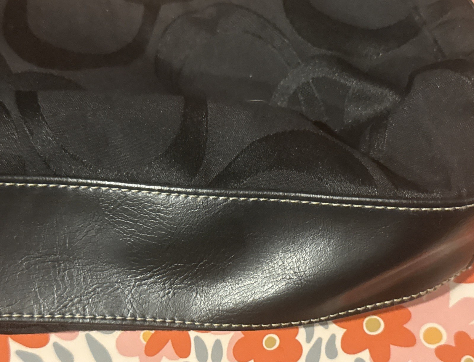 Small Black Cloth Hobo Handbag Purse (looks like a Coach ) Merona/Target