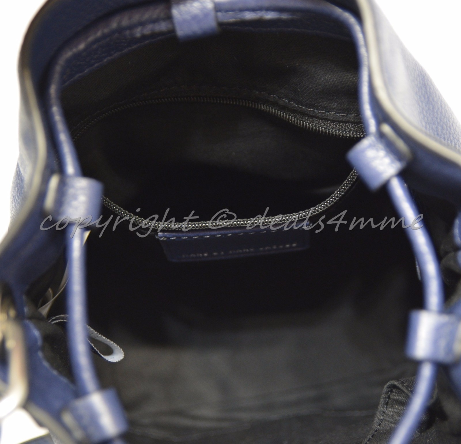 NWT MARC By Marc Jacobs M0007214 Small Drawstring Bag in Amalfi Coast-Dark Blue