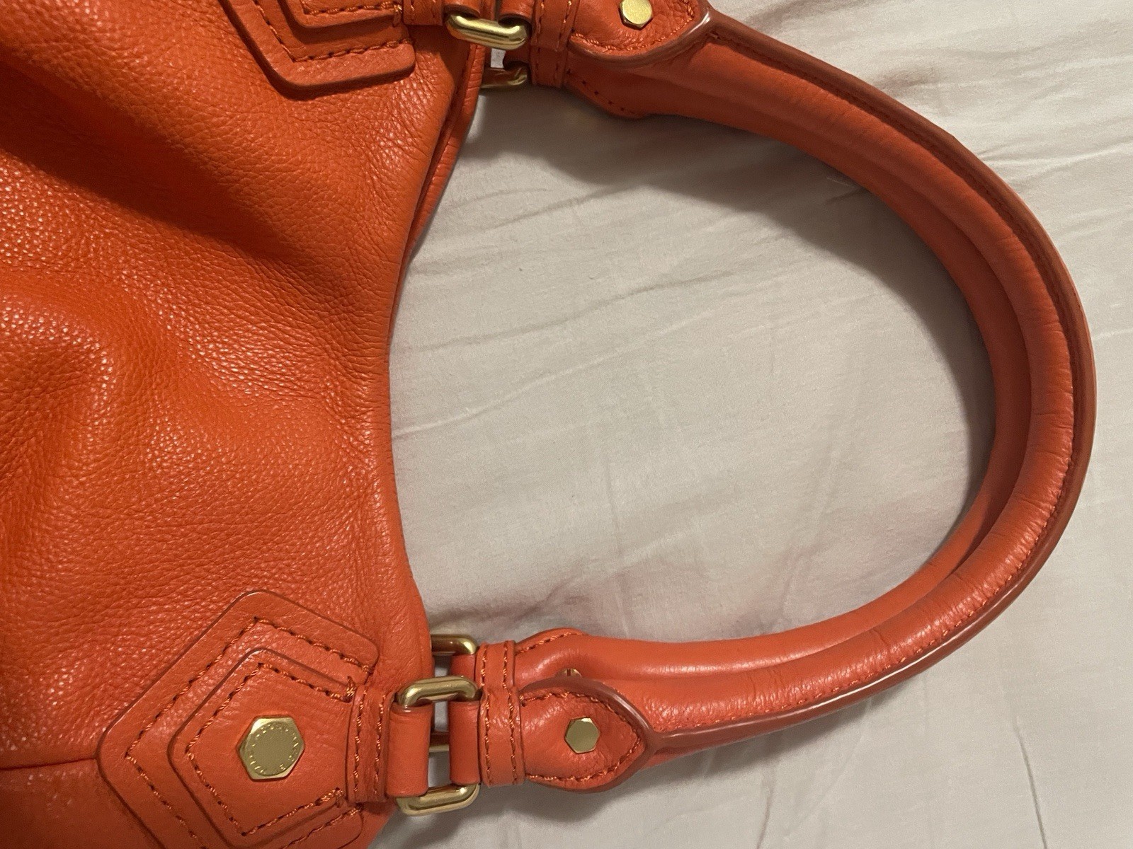 Marc by Marc Jacobs Classic Q Francesca Satchel Lobster Red Leather Hobo Bag