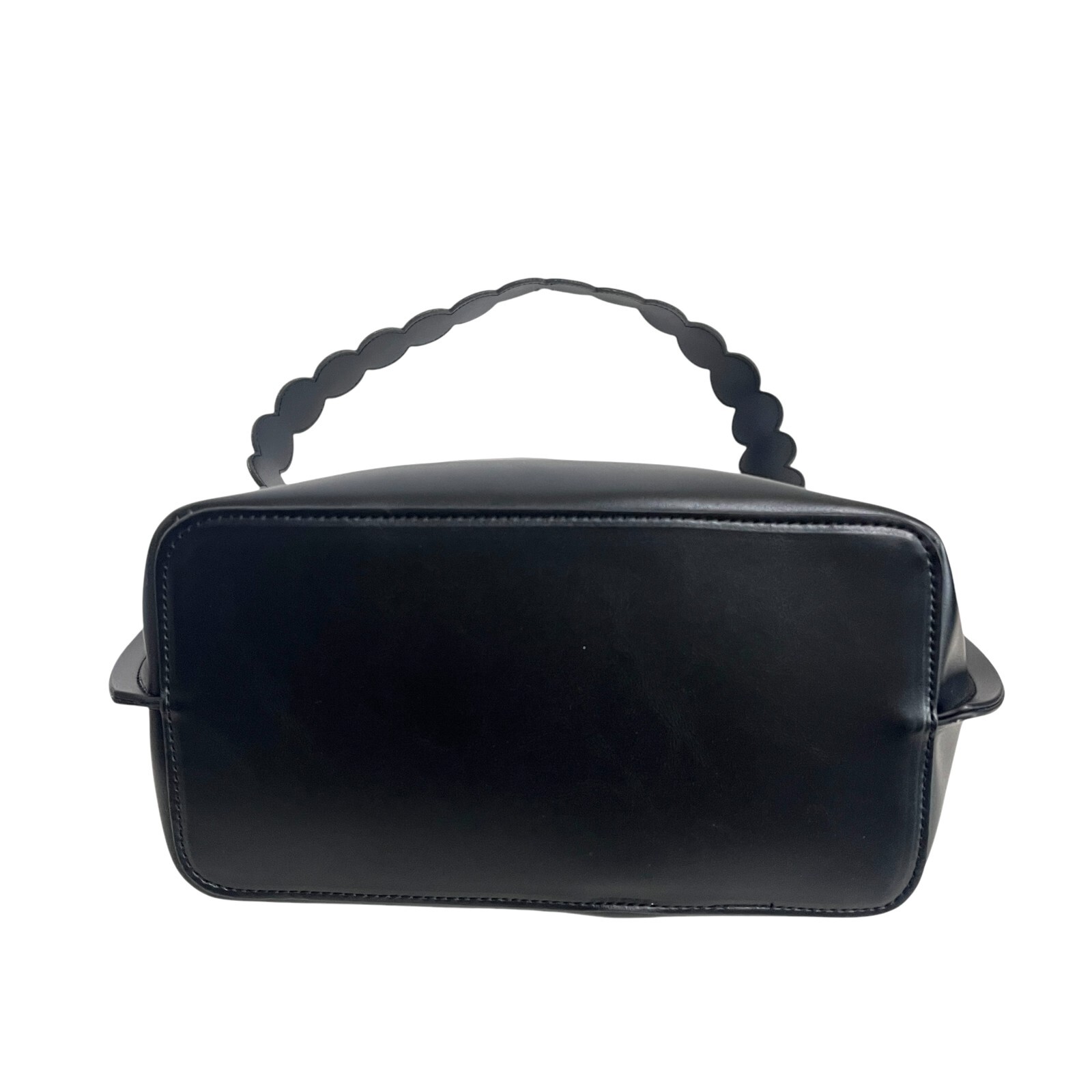 Melie Bianco Black Cecilia Saddle Large Tote Bag