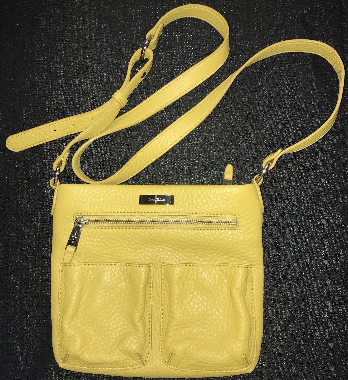 Cole Haan Village Crossbody Yellow Pebbled Leather Bag PERFECT NWOT 🎁 GIFT 💝