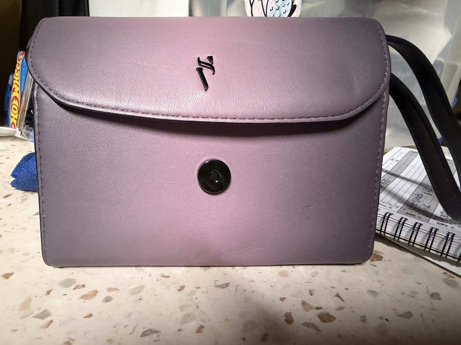 Victoria’s Secret Logo Button Shoulder Bag Lavender Small Casual Women