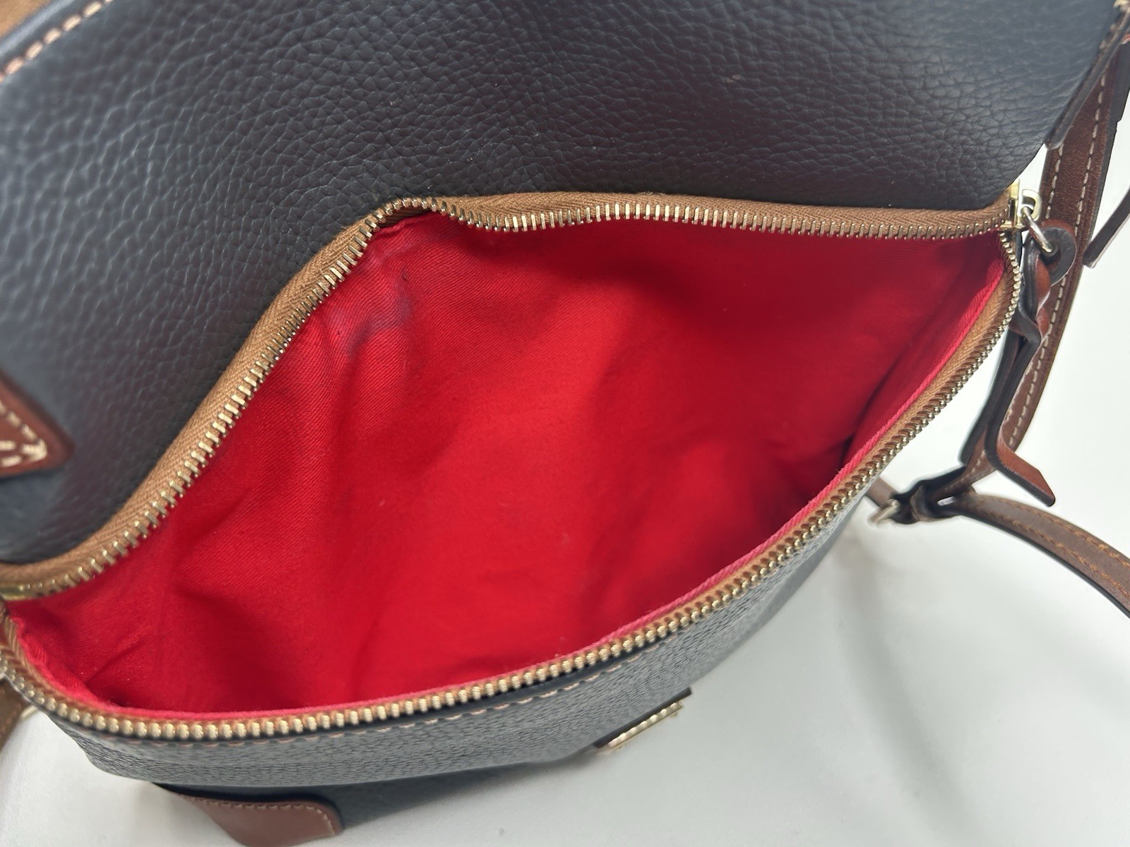 DOONEY & BOURKE Pebble Grain Crossbody DARK GRAY