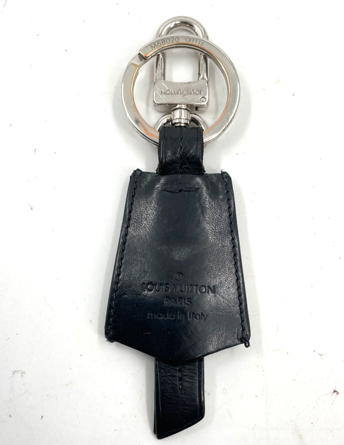 Auth LOUIS VUITTON Clochette Key Holder Black M68020 Silver Plated SKB470