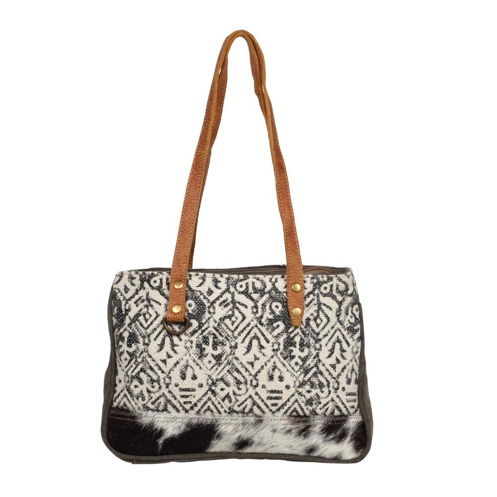 Myra Spencer Small Shoulder Bag – 13×9″ Cow Print Purses for One Size, Multi