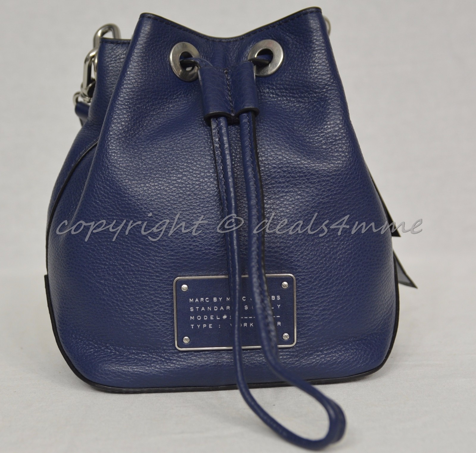 NWT MARC By Marc Jacobs M0007214 Small Drawstring Bag in Amalfi Coast-Dark Blue