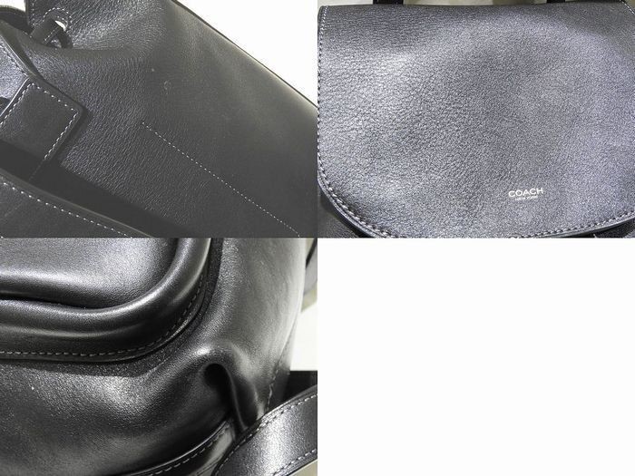 Coach Crosby Full Grain Leather Backpack Black Ladies Authentic Condition