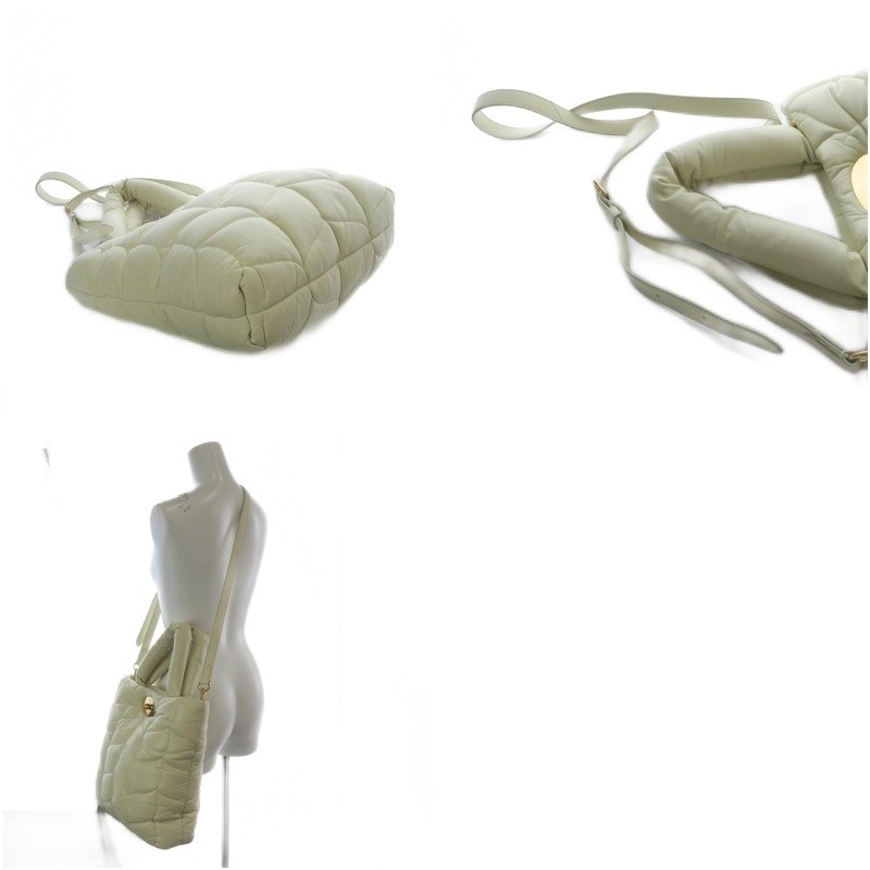 Mulberry Ivory Leather Quilted Shoulder Bag AB Condition 11×5.5×10.8in