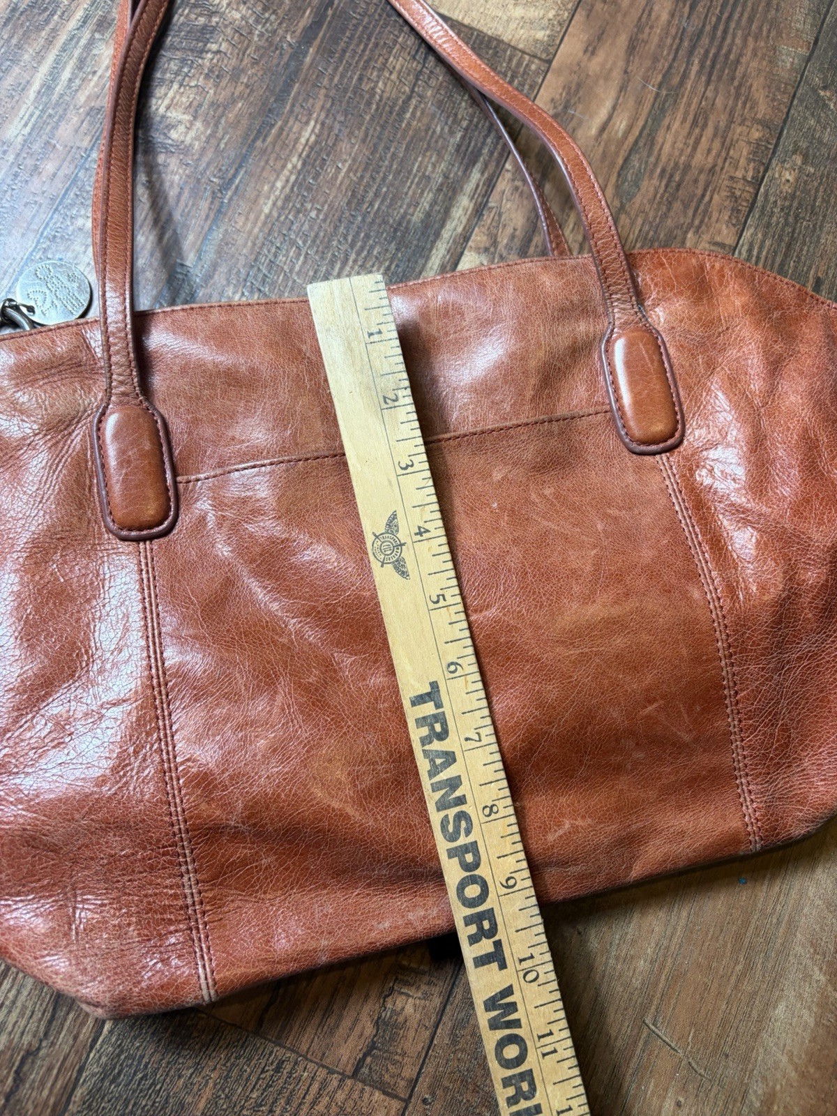 Vintage Hobo International Patti Tote Bag Brown Bronze/Gold Metallic