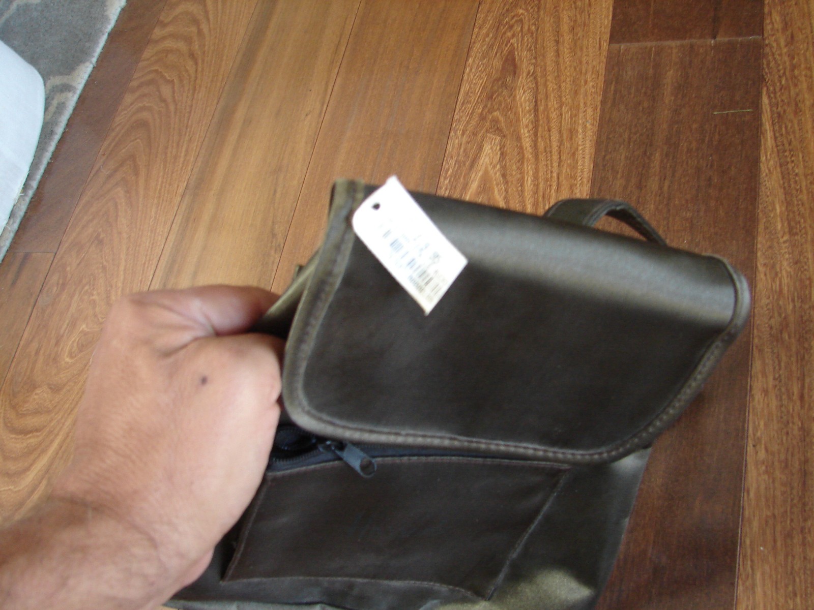 Harrods Shinny Satin Gold/Brown Backpack New
