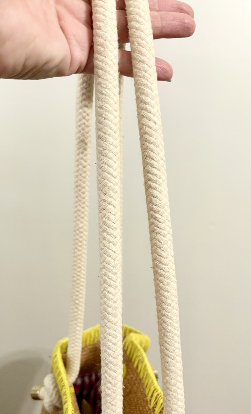 Tory Burch Large Straw Tote Pineapple Applique Rope Handles Lined Pockets