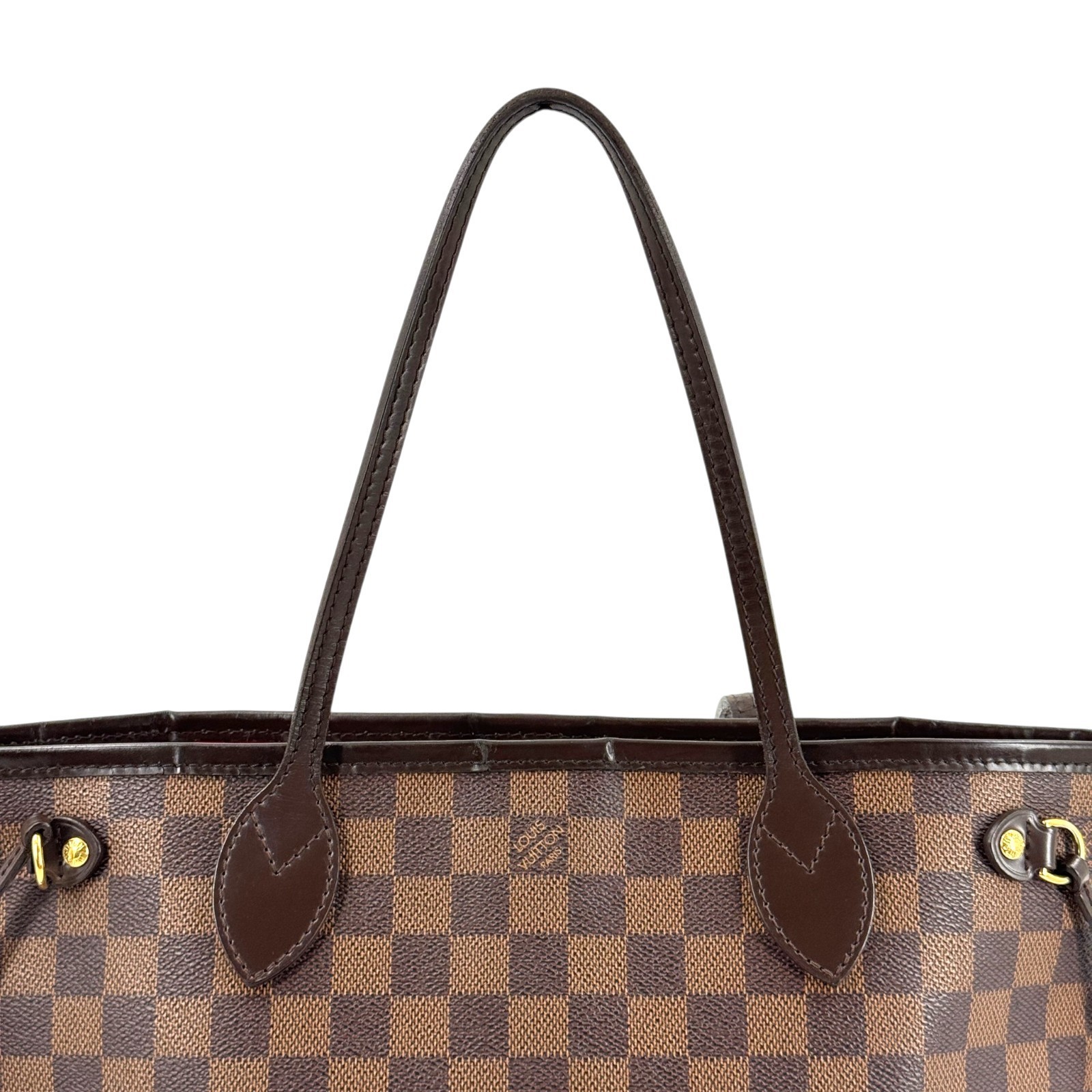 LOUIS VUITTON Neverfull PM Damier Ebene Canvas Shoulder Tote Bag N51109