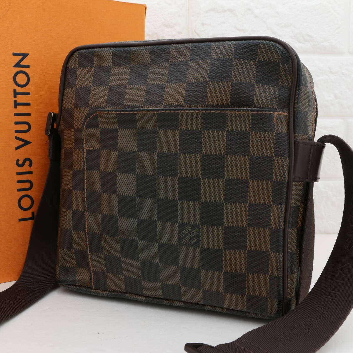 Louis Vuitton Damier Damier Olaf PM N41442 Shoulder Bag (Excellent)