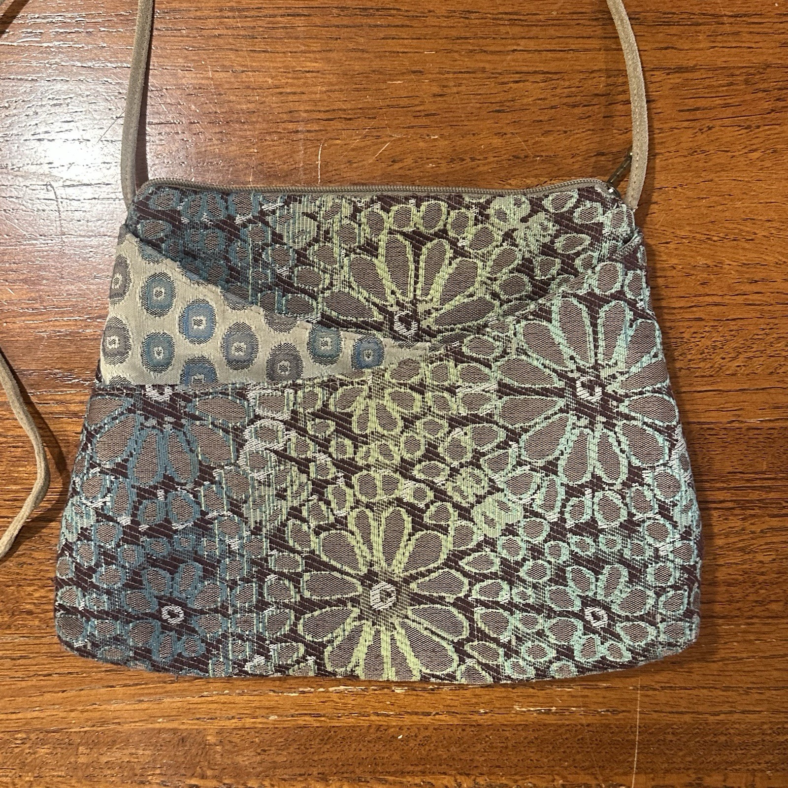 Maruca USA Tapestry Crossbody Sling Bag Floral Jacquard Boho Artsy Handmade CO