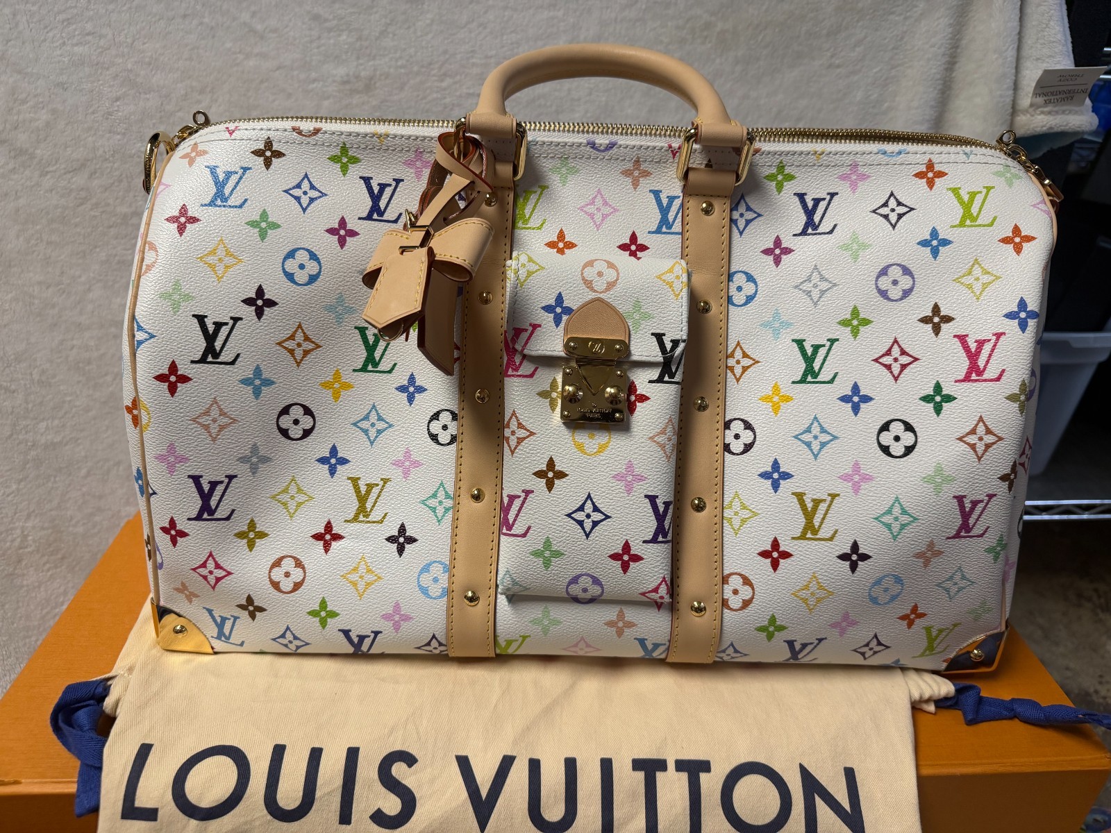 Louis Vuitton × Takashi Murakami White Multicolor Travel Collection