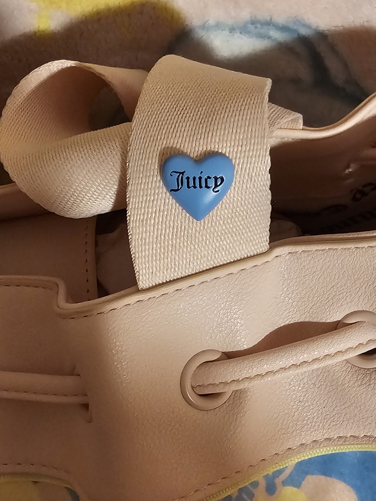 Juicy Couture Iconic Daydreamer Retro Cherry Heart Tote Bag Pink Blue Viral Y2k