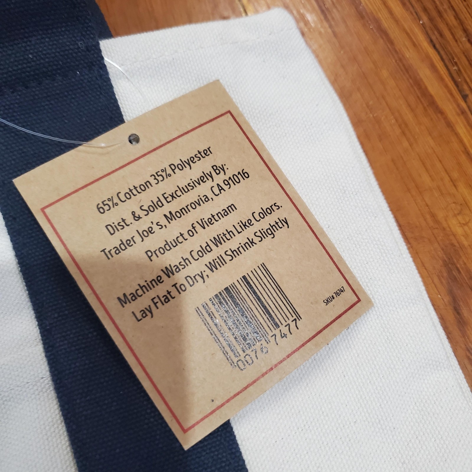 Trader Joe’s Canvas Tote Shopping Bag – MINI CLASSIC NAVY BLUE – NEW with TAGS