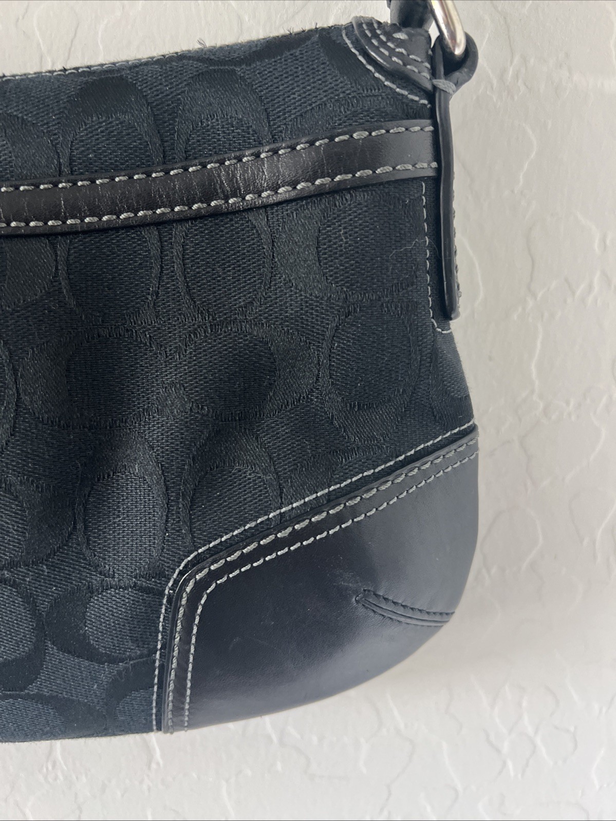Vintage Coach Soho Black Signature Jacquard Flap Turnlock Bag 11574 Y2K 2007