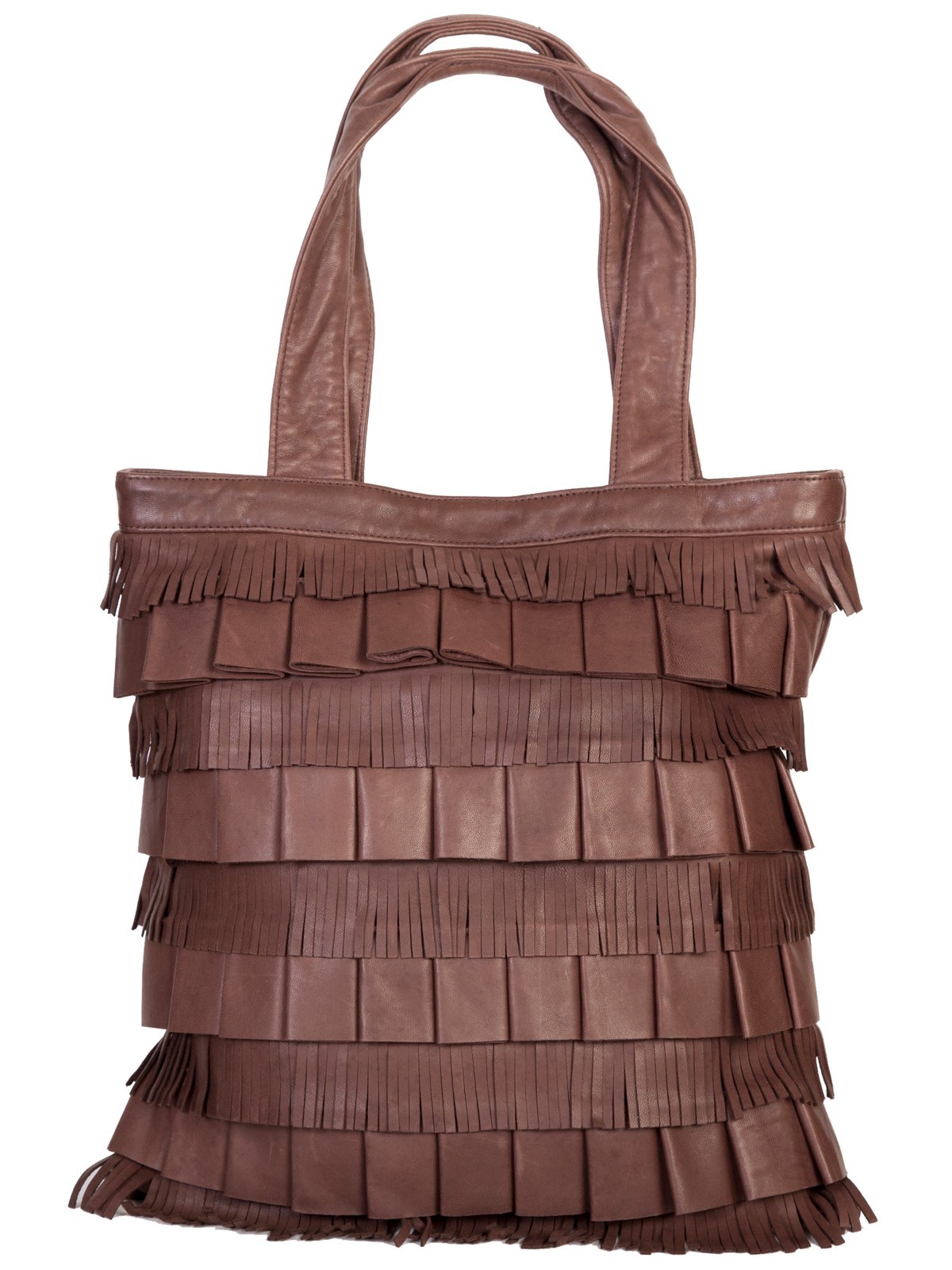 Scully B85 Brown Lambskin Leather Shoulder Handbag