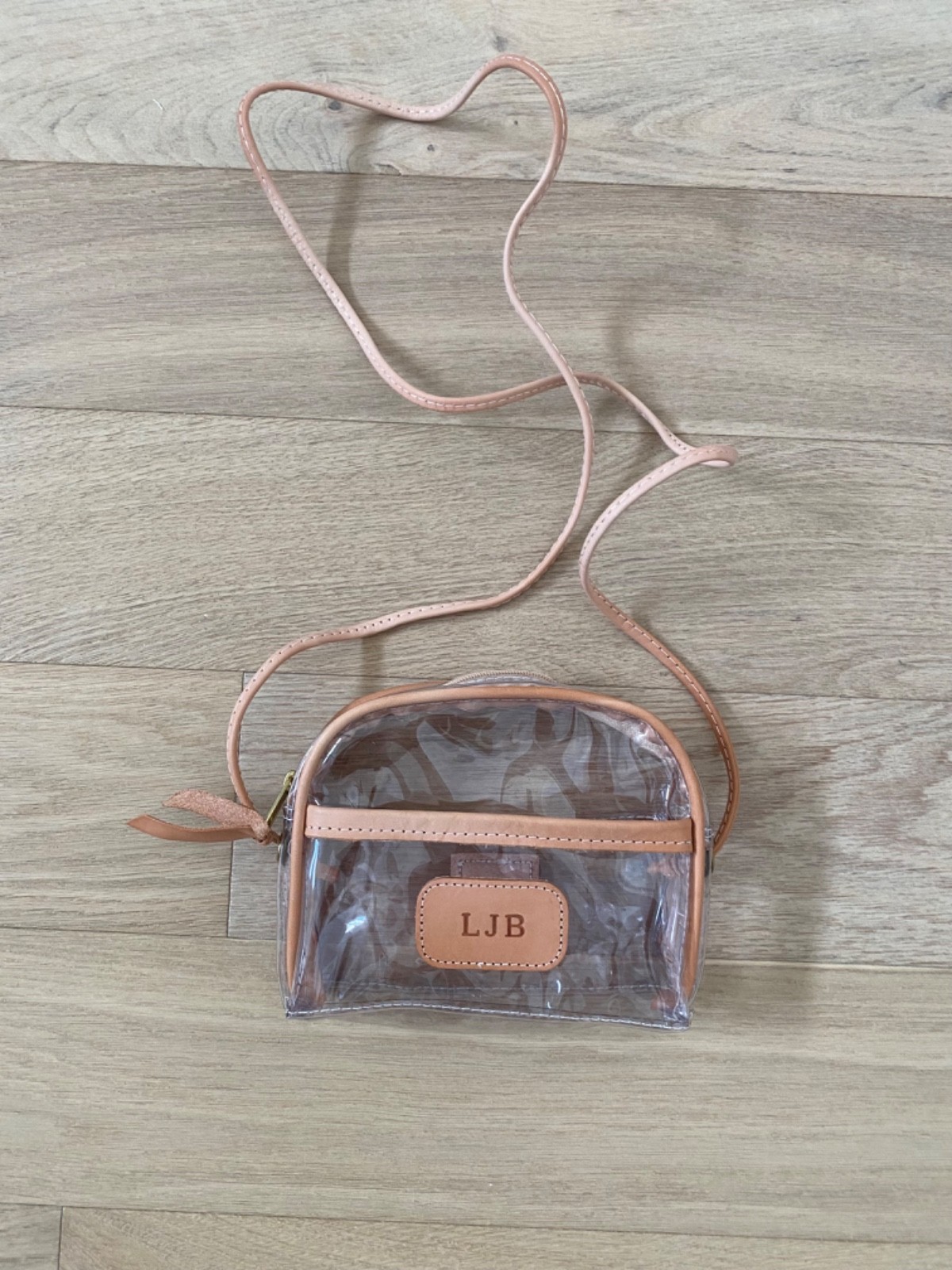 Jon Hart Crossbody Clear Bag Purse- Personalized with Initials LJB