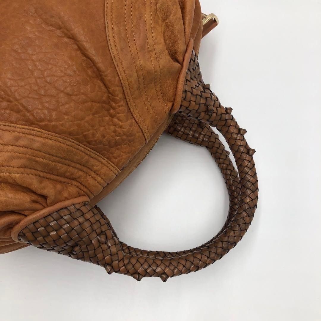 FENDI Spy Zucca Leather Brown Shoulder Bag Dust Bag 2way FF Logo Womens Auth