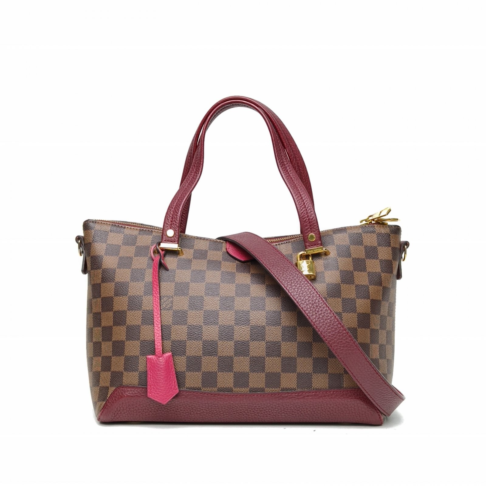 LOUIS VUITTON Brown Damier PVC 2017 Hyde Park Handbag Shoulder Bag