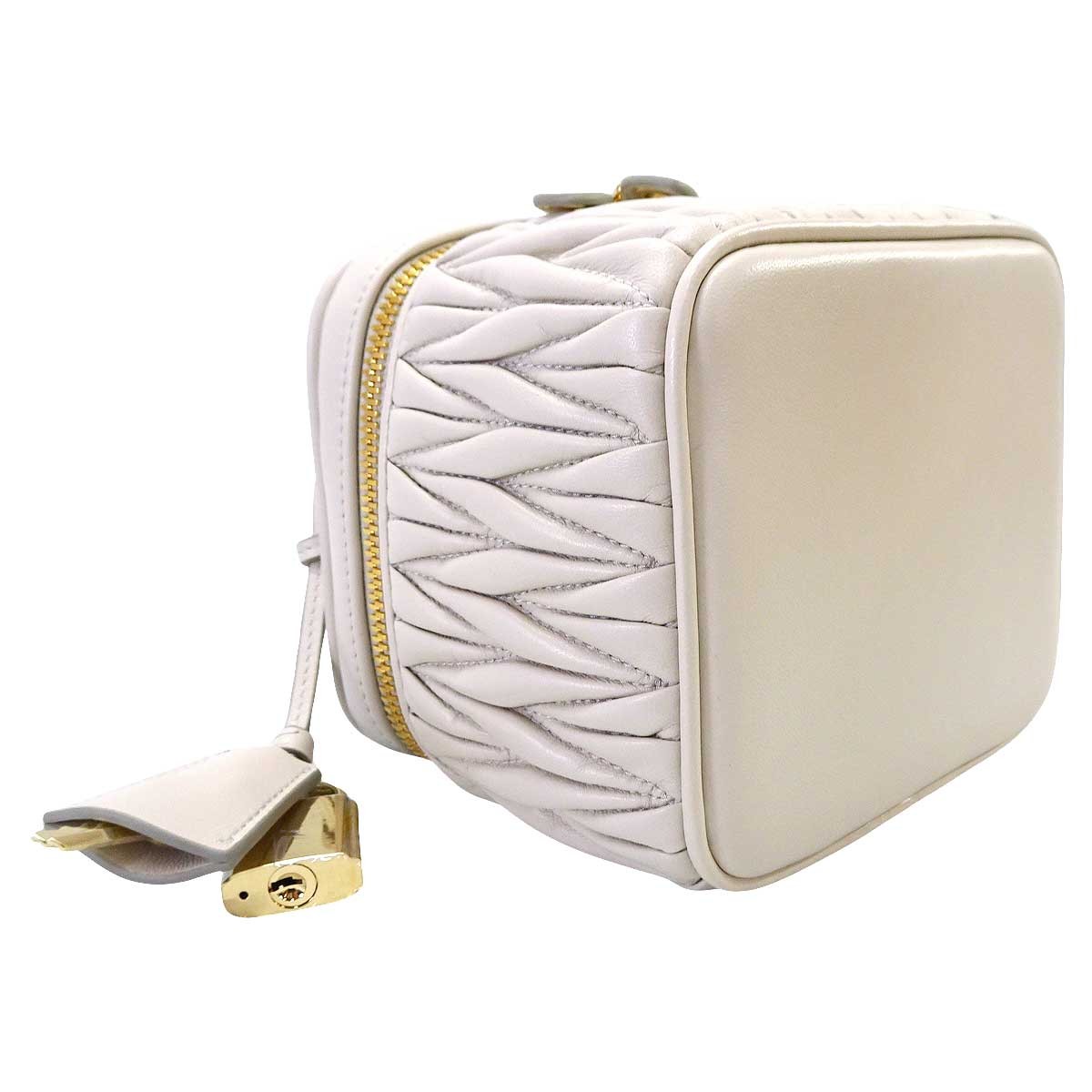 Miu Miu Vanity Bag Matelasse with Mirror Talco Nappa Leather Gold HW[BRAND N…